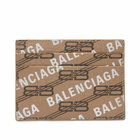 Balenciaga Men's Card Holder in Beige/Brown