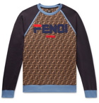 Fendi - Logo-Appliquéd Fleece-Back Cotton-Jersey Sweatshirt - Men - Brown