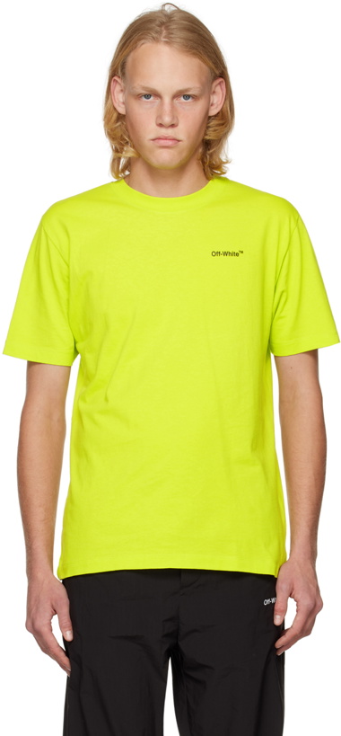 Photo: Off-White Yellow Printed T-Shirt