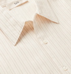 Séfr - Ripley Embroidered Striped Linen and Cotton-Blend Shirt - Neutrals