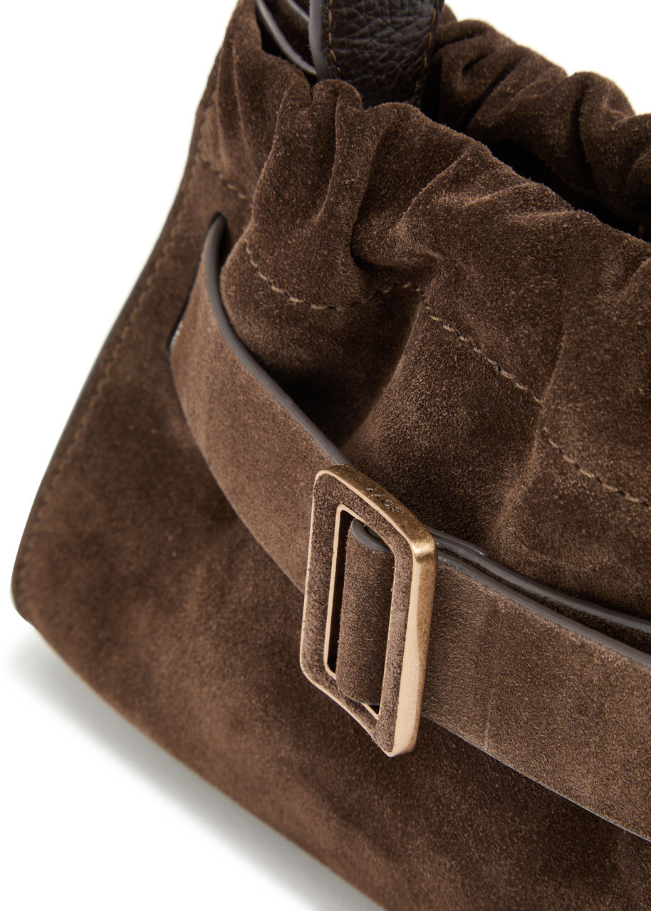 Boyy Scrunchie 2 Suede top Handle bag - Dark Brown - One Size