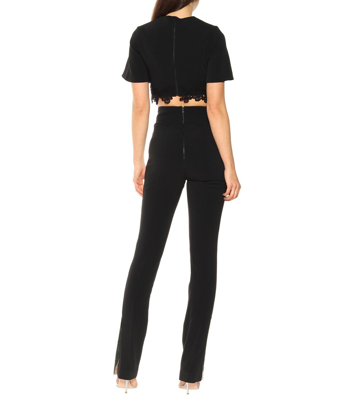 David Koma Sequined high-rise skinny pants