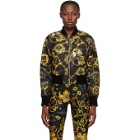 Versace Jeans Couture Black Shields and Chains Bomber Jacket