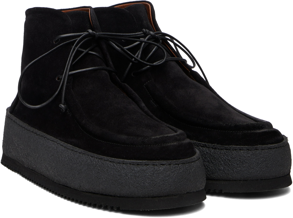 Marsèll Black Parapana Leather Ankle Boots