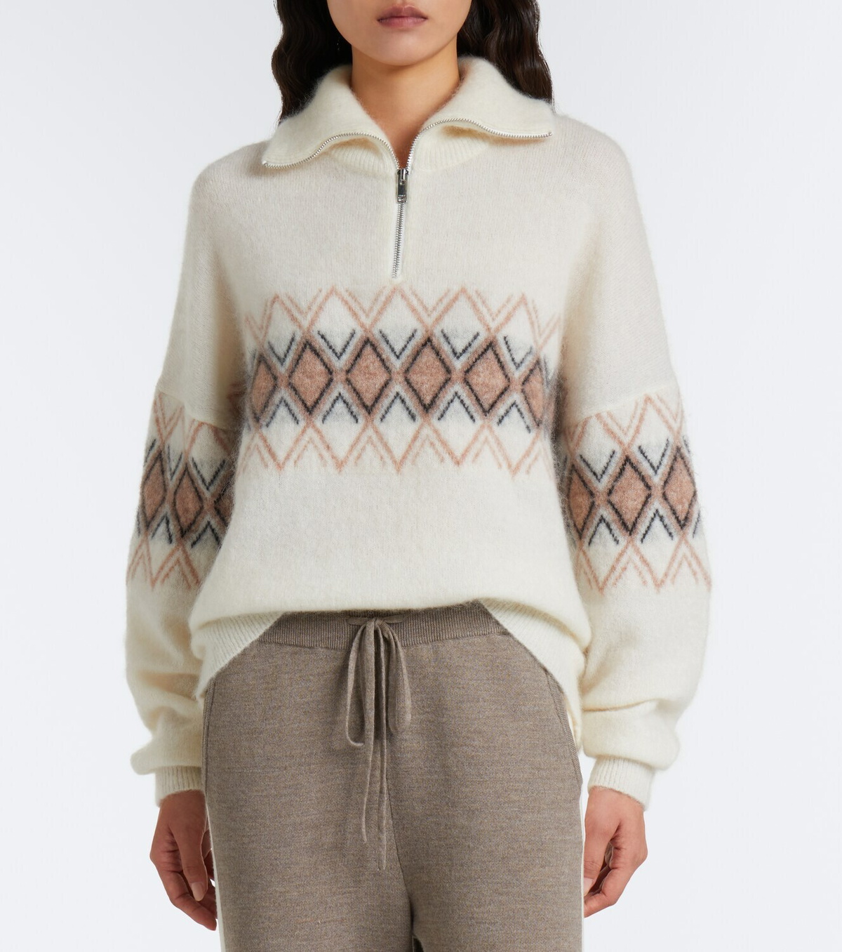 Fusalp Mireva mohair-blend half-zip sweater
