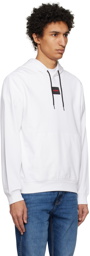 Hugo White Patch Hoodie