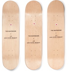 The SkateRoom - Jean-Michel Basquiat Set of Three Printed Wooden Skateboards - White