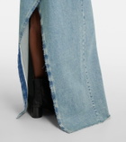 Maison Margiela Frayed denim maxi skirt