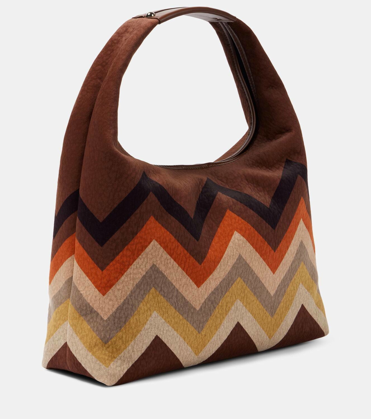 Missoni Printed suede tote bag