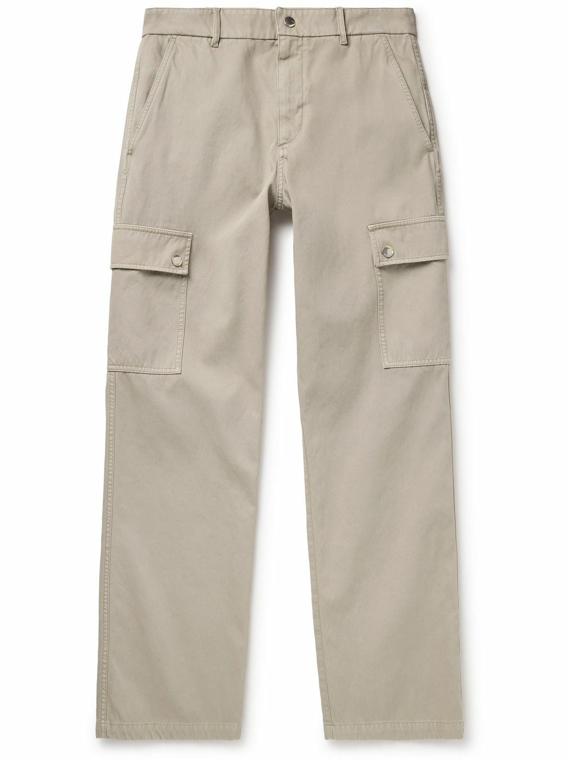 Burberry - Straight-Leg Garment-Dyed Cotton-Twill Cargo Trousers - Neutrals