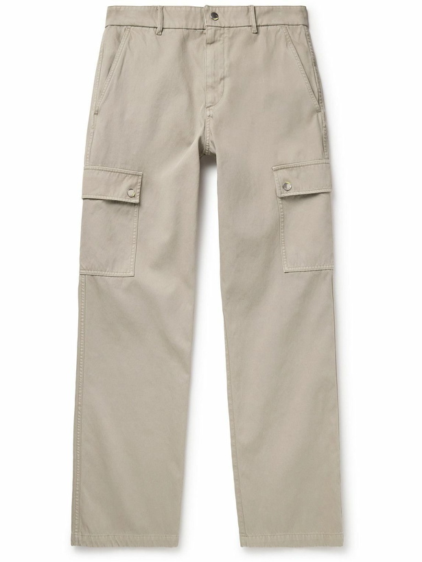 Photo: Burberry - Straight-Leg Garment-Dyed Cotton-Twill Cargo Trousers - Neutrals