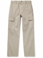 Burberry - Straight-Leg Garment-Dyed Cotton-Twill Cargo Trousers - Neutrals