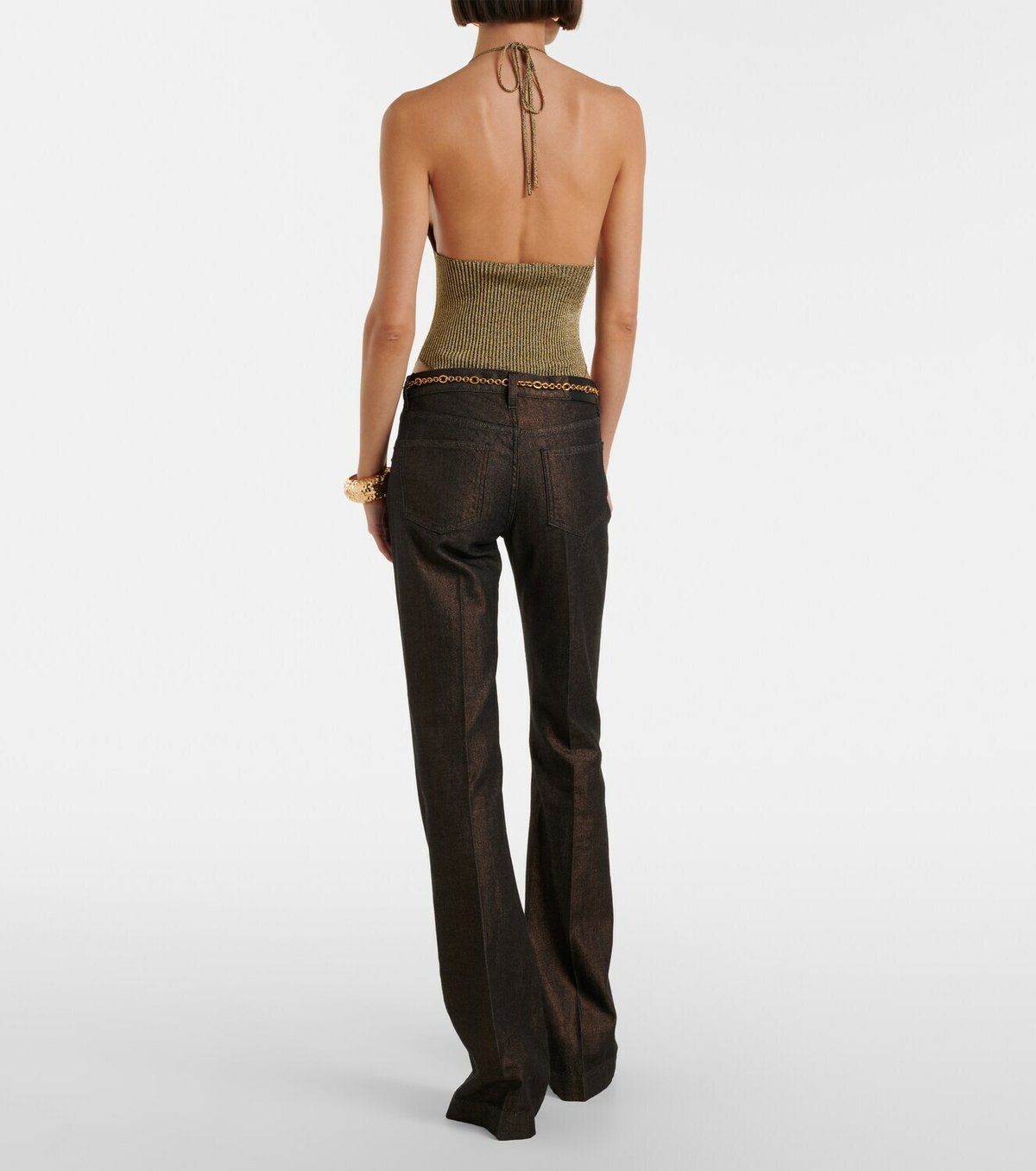 Roberto Cavalli Embellished flared jeans
