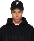 Fear of God Black Wool Baseball Cap