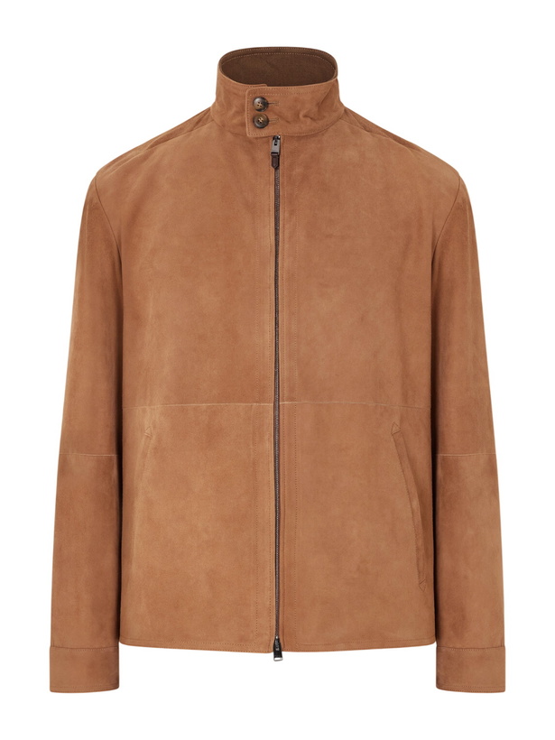 Photo: Canali - Suede Harrington Jacket - Brown