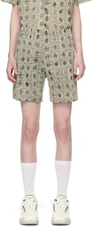 Olly Shinder Green Warp Shorts