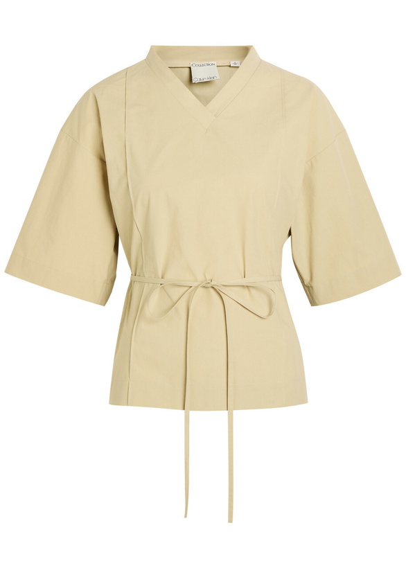 Photo: Calvin Klein Lynn Cotton-poplin T-shirt Green