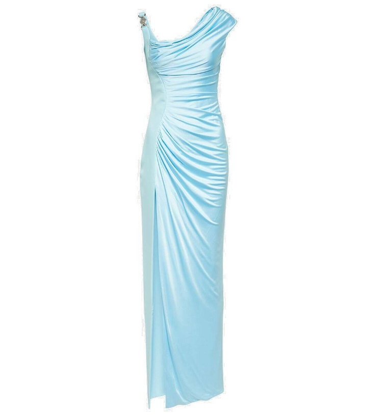 Photo: Versace Medusa '95 ruched crêpe and jersey gown