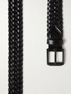 Bottega Veneta - Intrecciato Leather Belt - Black