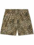 John Elliott - Practice Straight-Leg Leopard-Print Mesh Shorts - Brown