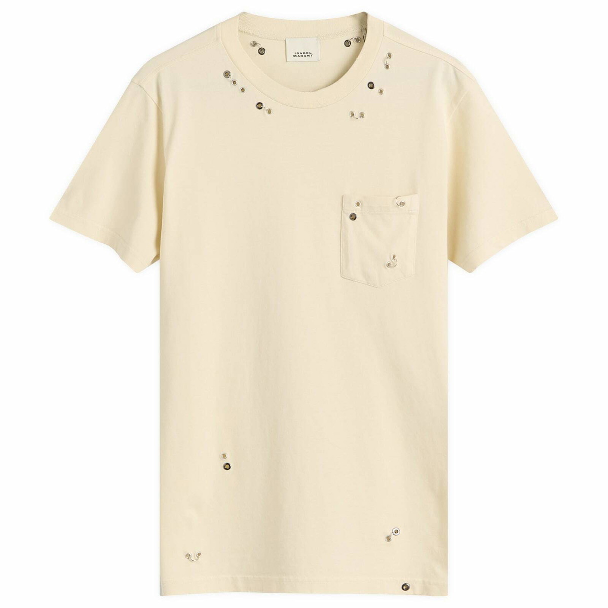 Isabel Marant Women's Yazrane Pierced T-Shirt in Ecru