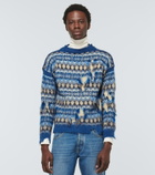 Maison Margiela - Distressed wool-blend Fairisle sweater
