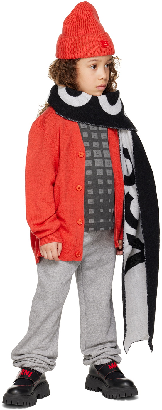 Acne Studios Kids Black Printed T-Shirt