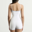 SKIMS Women's Fits Everybody Lace Onesie in Slate Dot Print