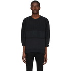 Undercover Black Three-Quarter Sleeve Sweater