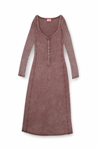 Diesel Midi dress in faded ribbed jersey - Dresses Womens in Pink