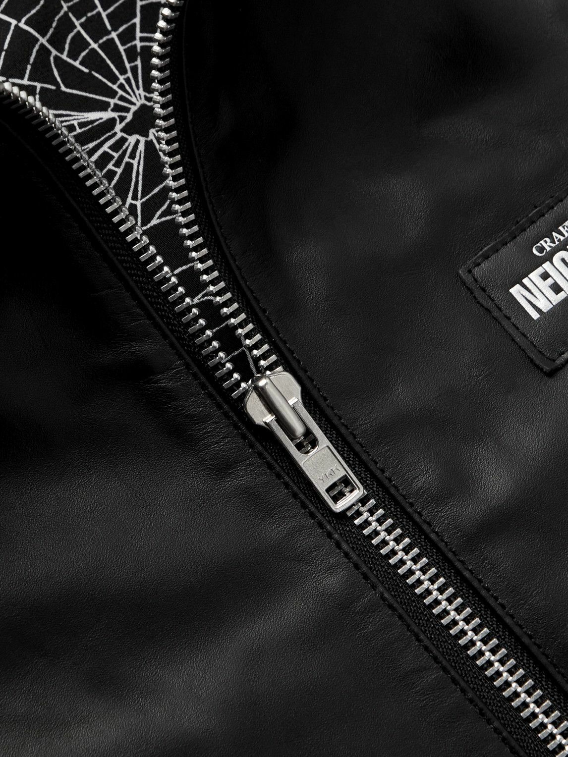 Neighborhood - Logo-Appliquéd Leather Jacket - Black Neighborhood