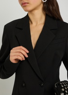 Another Tomorrow Double-breasted Fitted Jersey Blazer Black