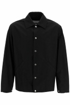 JIL SANDER logo print popeline overshirt Black
