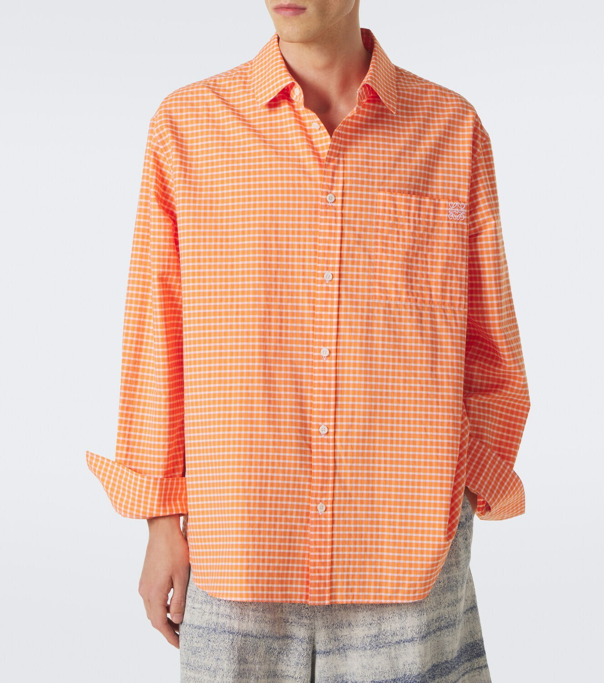 Loewe Checked cotton-blend shirt