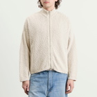 Picante Men's Boucle Funnel Zip Through Knit in Grey