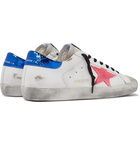 Golden Goose - Superstar Distressed Leather and Suede Sneakers - White