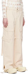 Dion Lee Off-White Parachute Jeans