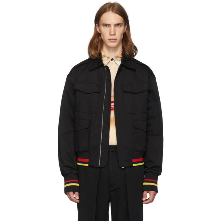 Photo: JW Anderson Black Quilted Bomber Jacket