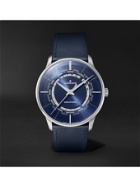 JUNGHANS - Meister Worldtimer Automatic 40.4mm PVD-Coated Stainless Steel and Leather Watch, Ref. No. 027/5013.02 - Blue