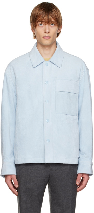 Photo: Solid Homme Blue Flap Pocket Jacket