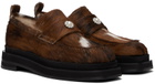 Simone Rocha Brown Heart Toe Platform Loafers