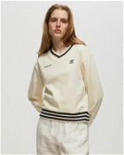 Adidas Wmns Sporty & Rich V Neck Crew White - Womens - Sweatshirts