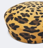 Ruslan Baginskiy Leopard-print wool felt hat
