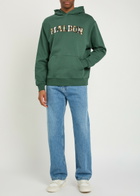 Malbon Fesque Preston Logo-appliquéd Hooded Cotton Sweatshirt Green