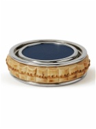Lorenzi Milano - Set of Six Chrome-Plated, Bamboo and Full-Grain Leather Coasters