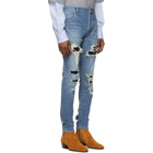 Balmain Blue Slim Fit Super Destroy Jeans