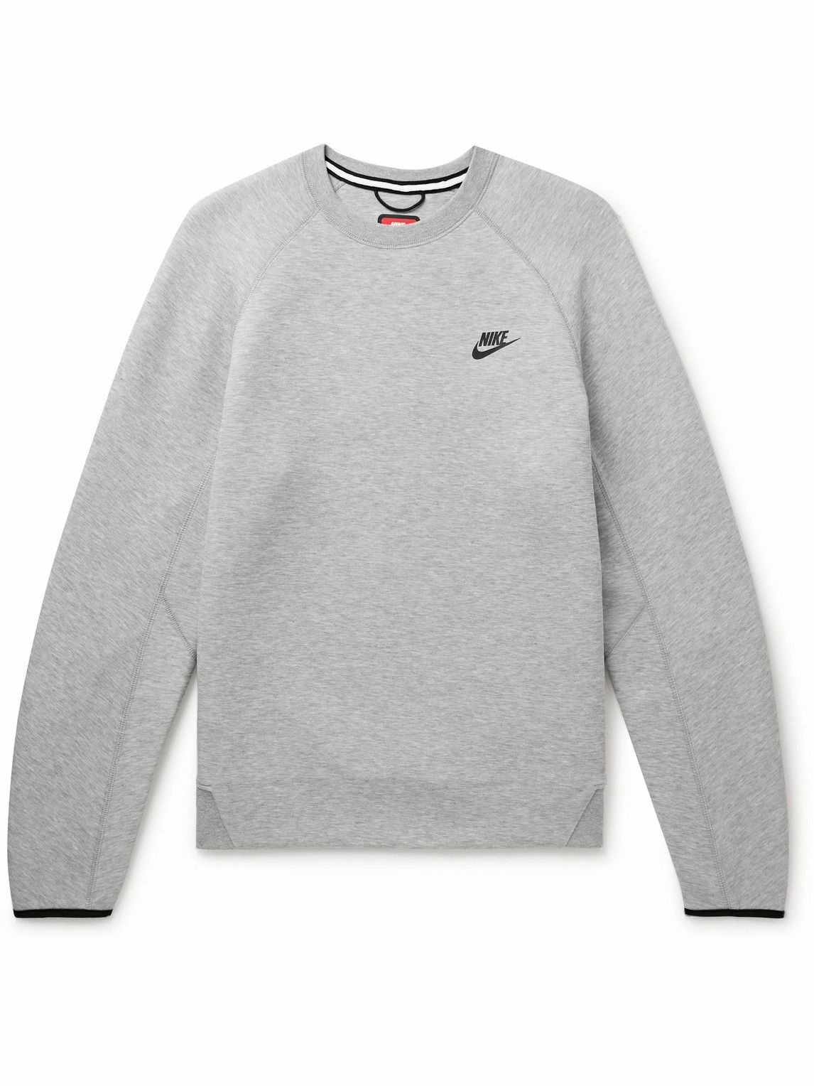 Nike - Logo-Print Cotton-Blend Tech Fleece Sweatshirt - Gray Nike