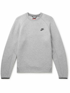 Nike - Logo-Print Cotton-Blend Tech Fleece Sweatshirt - Gray