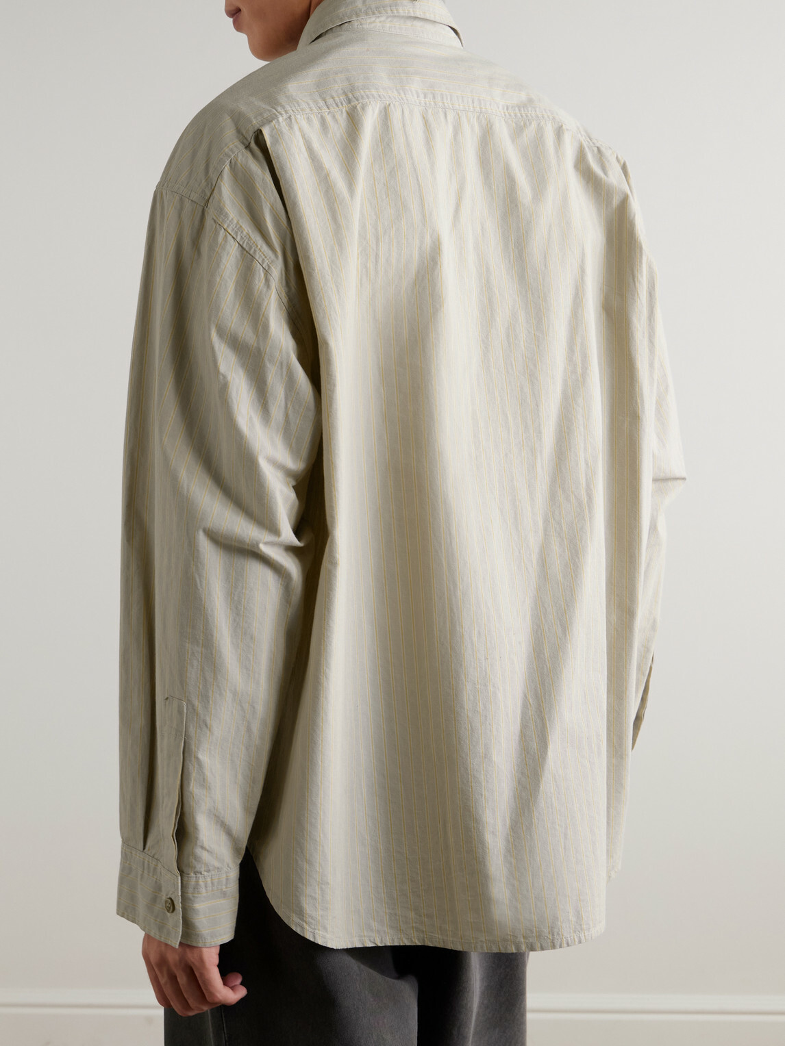 AGOLDE - Roy Striped Cotton Shirt - Neutrals