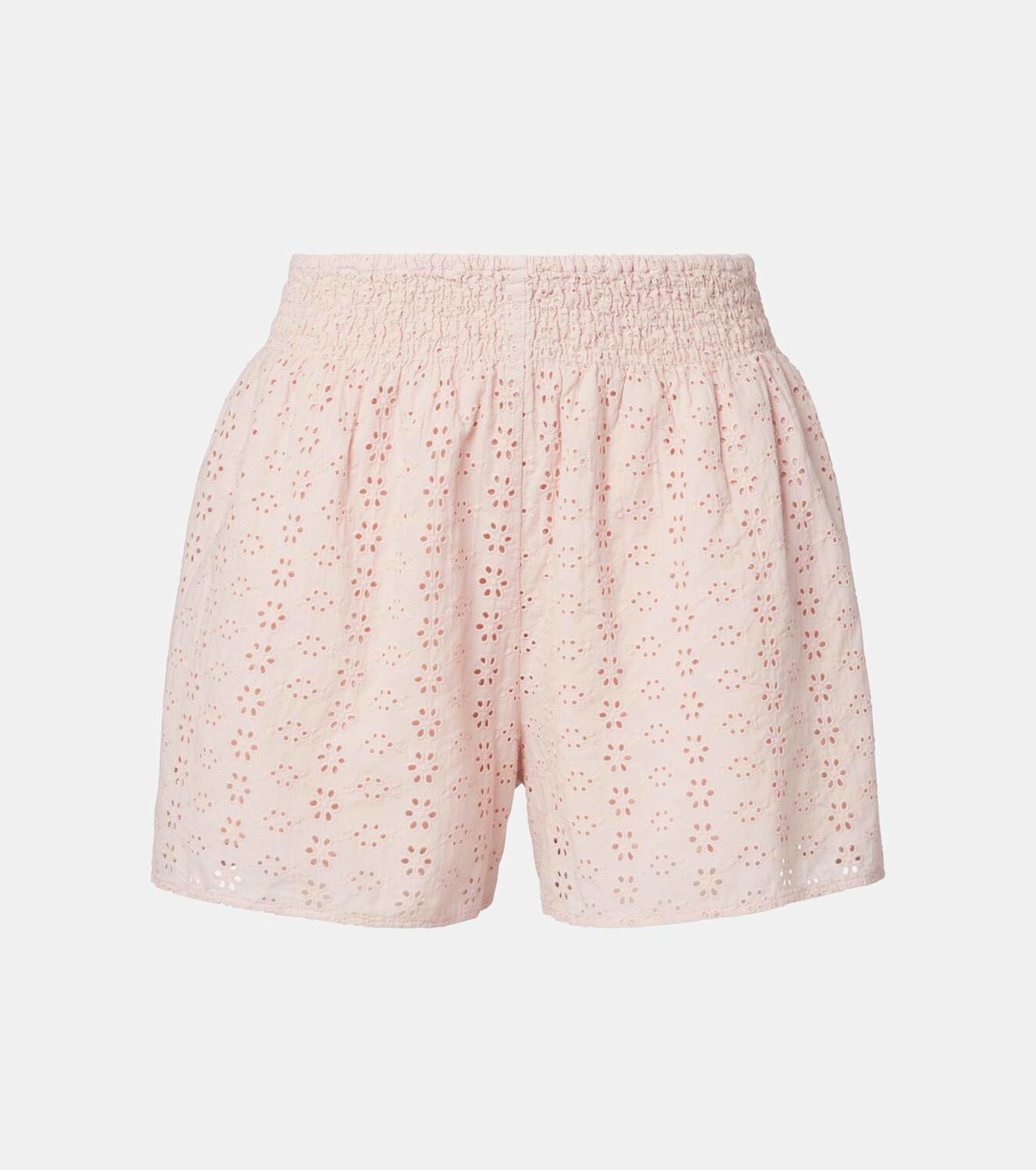 Velvet Iris embroidered cotton poplin shorts